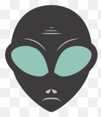 Black Alien Face Sticker - Clip Art Emoji,Alien In Square Emoji