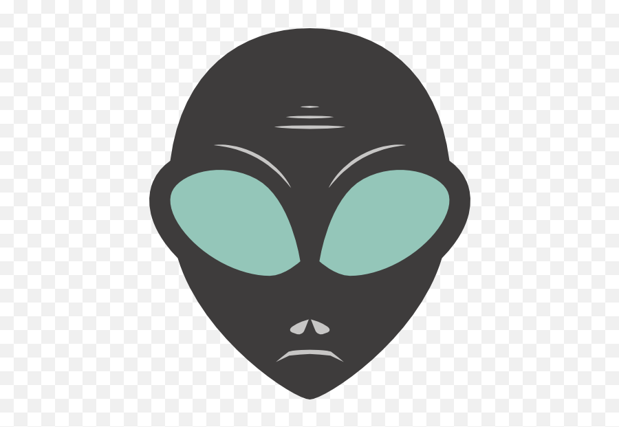 Black Alien Face Sticker - Clip Art Emoji,Alien In Square Emoji