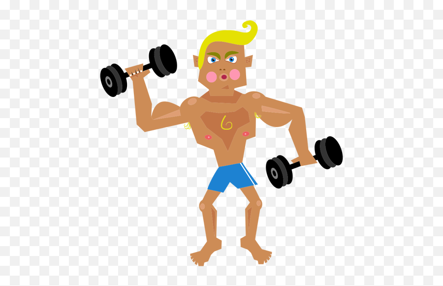 Bodybuilder Working Out - Muscle Man Clipart Png Emoji,Emoji For Outlook 2010