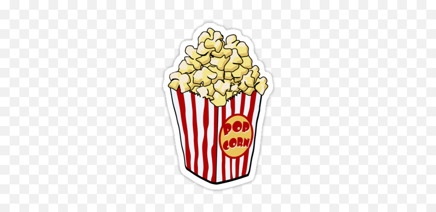 Cartoon Popcorn Bag Sticker - Cartoon Popcorn Transparent Background Emoji,Pop Corn Emoji