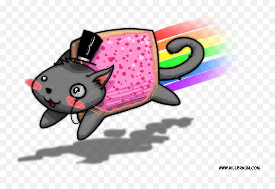 Image - Cartoon Transparent Cat Background Emoji,Nyan Cat Emoticon Google Chat