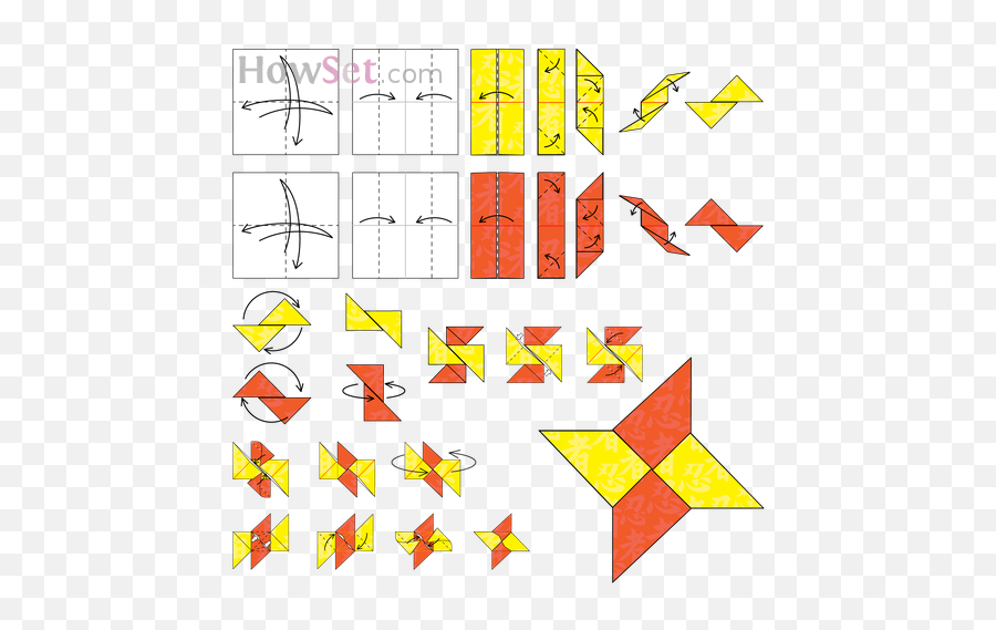 Zd - Step By Step Paper Sword Emoji,Ninja Star Emoji