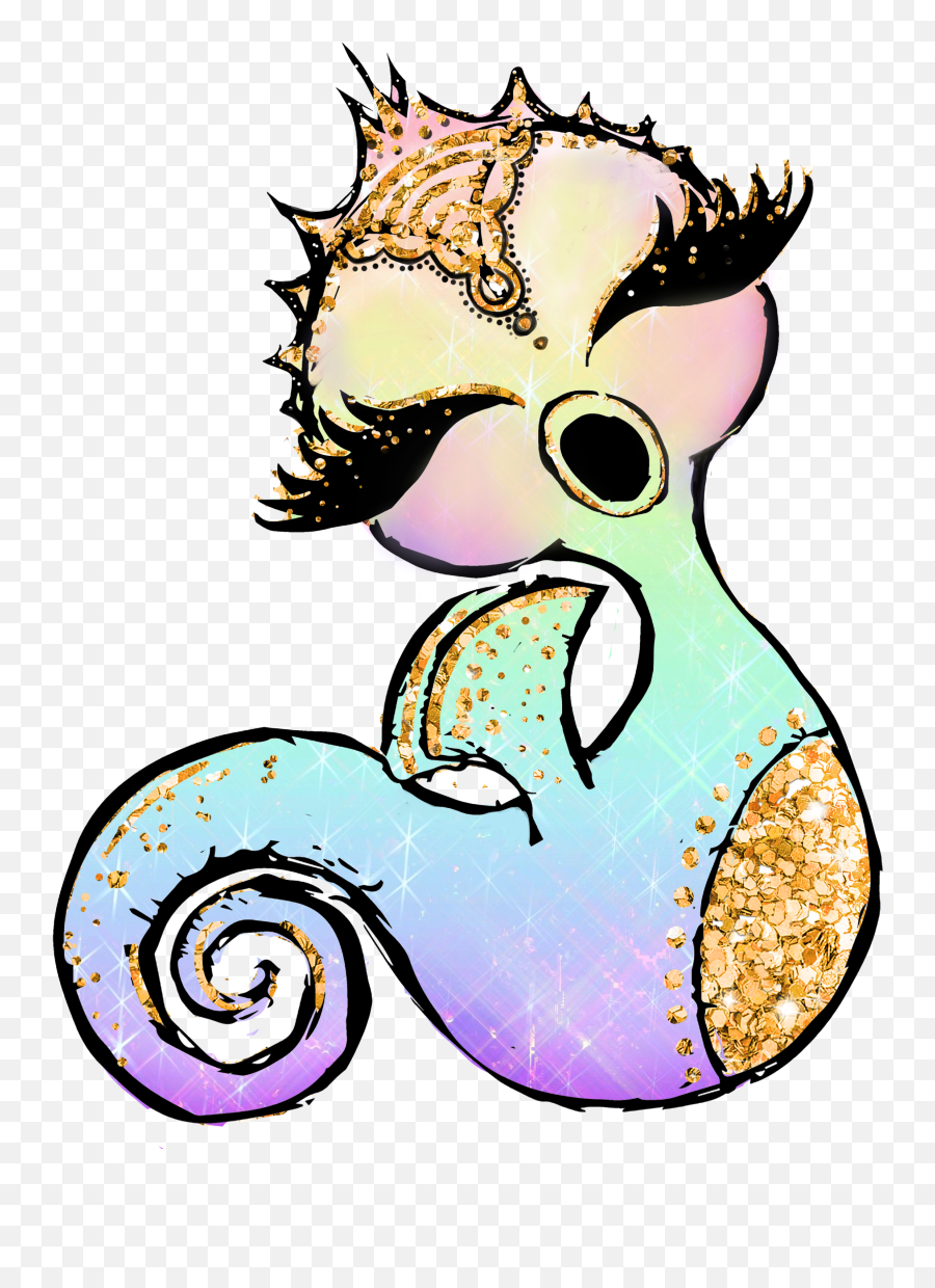 Seahorse Rainbow Underthesea Swim - Cartoon Emoji,Swimming Emoji