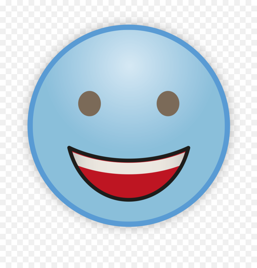 Cute Sky Blue Emoji Png Clipart Png Mart - Emoji,Laugh Emoticon