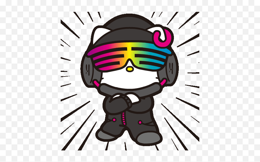 Dj Hello Kitty - Dj Hello Kitty Gif Emoji,Dj Emoji