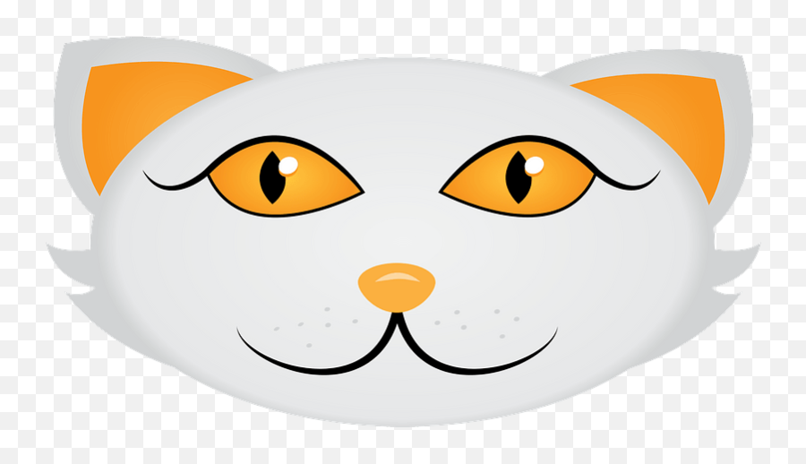 White Cat Face Clipart Free Download Creazilla - Cartoon Emoji,Cat Face Emoticon