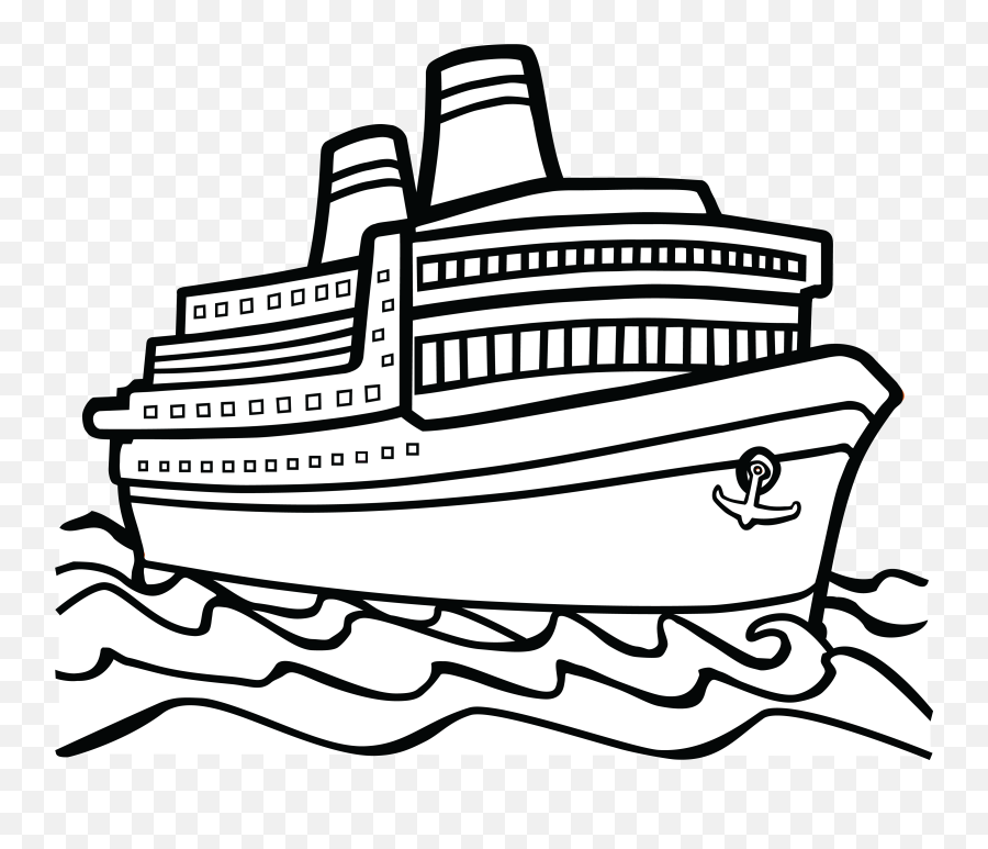 Cruise Party Boat Transparent Png - Ship Clipart Black And White Emoji,Emoji Booze Cruise