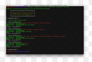 Scavenger - Is A MultiThreaded PostExploitation Scanning Atom Monokai Dark Emoji