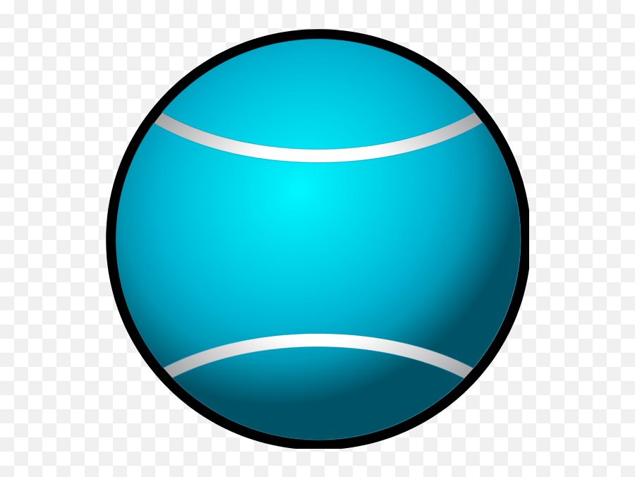Tennis Ball Simple Vector Clip Art - Blue Ball Clipart Png Emoji,Tennis Ball Emoji