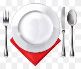 Spoon And Fork Clipart Png - Plate With Emoji