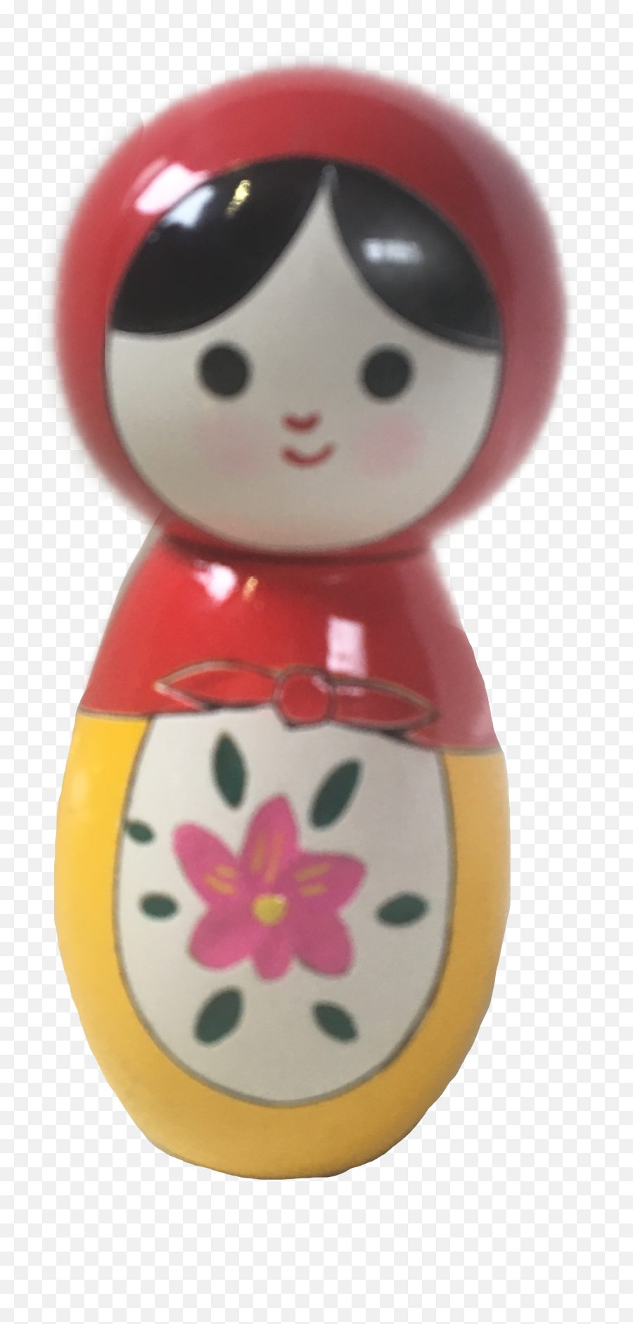 Doll Kokeshi Japan Cute Girl Flower Red - Japanese Dolls Emoji,Japanese Dolls Emoji