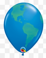 Qualatex Bubble 56cm 22 Planet Earth - Blue Balloon Emoji