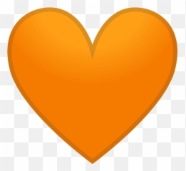 Orange Heart Emoji Clipart - Orange Heart Icon Png,Yellow Heart Emoji