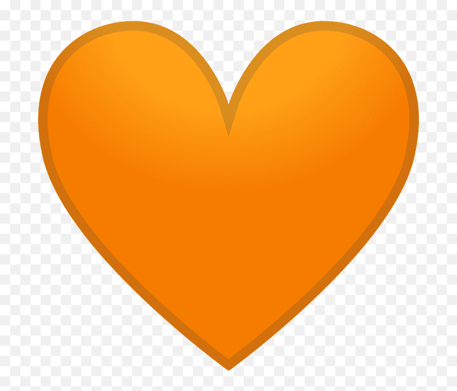 Orange Heart Emoji Clipart - Orange Heart Icon Png,Yellow Heart Emoji