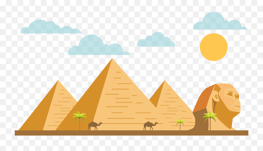 Sphynx Clipart Pyramids - Egyptian Pyramids Clipart Emoji,Pyramid Emoji