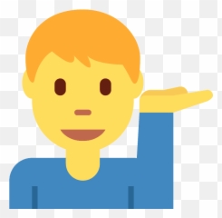 Man Tipping Hand Emoji Clipart Free Download Transparent - Tipping Hand Emoji Man,Emoji With Hand On Chin