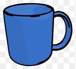 Vector Image Of Blue Hot Beverage Mug - Cup Clipart Emoji,Sweat Emoji Text