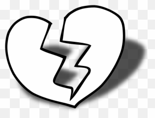 Broken Heart Emoji - Coloring Pages