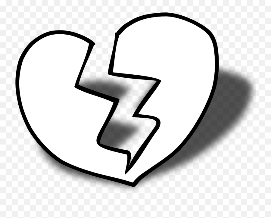 Broken Heart Emoji - Broken Heart Coloring Pages,Heartbroken Emoji
