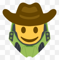 Flawless Cowboy Chief - Halo Emoji Master Chief,Thonk Emoji