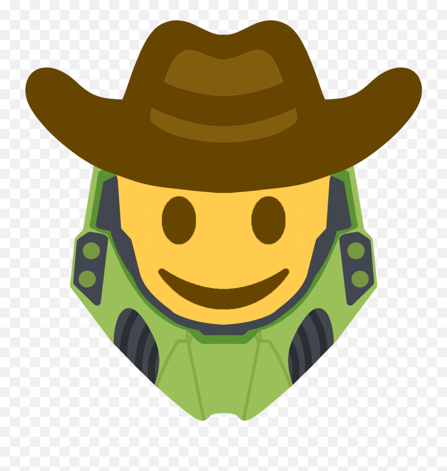 Flawless Cowboy Chief - Halo Emoji Master Chief,Thonk Emoji