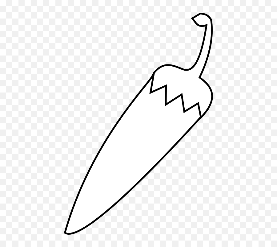 Jalapeno Chili Pepper - Gambar Cabe Hitam Putih Png Emoji,Fruit Knife Emoji