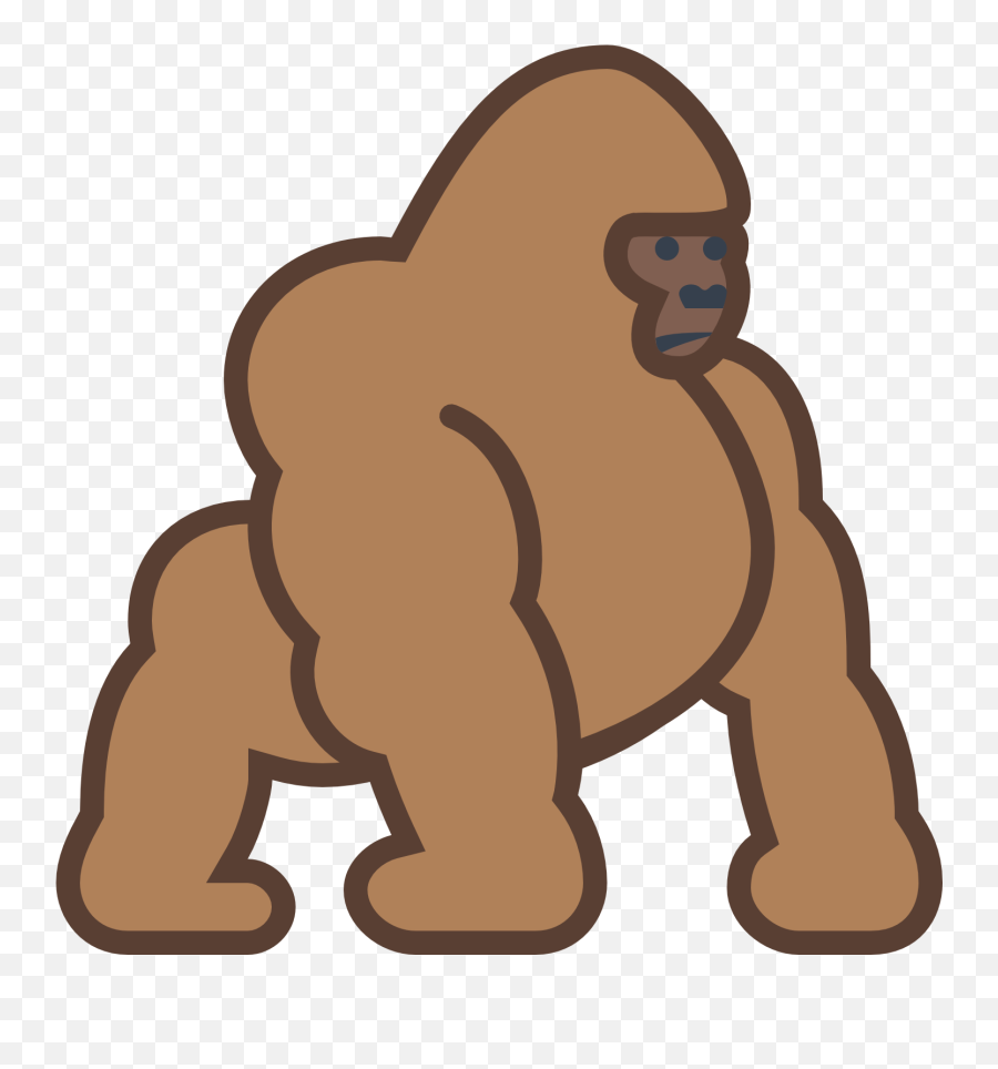 Mascot Vector Gorilla Picture - Clipart Cute Gorillas Png Emoji,Gorilla Emoji