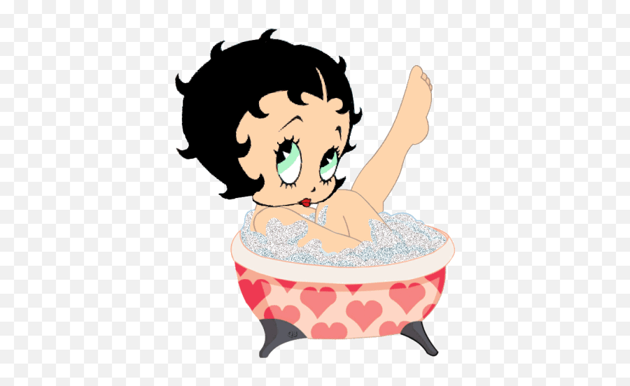 Betty Boop Bathtub Animated Gifs - Animated Betty Boop Gif Emoji,Bathtub Emoji