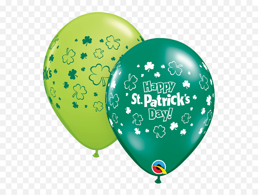 25 X 11 St Patricku0027s Day Qualatex Latex Balloons U2014 Edu0027s - Mazel Tov Balloons Emoji,St Patrick's Day Emojis