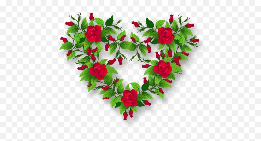 Rose Heart Png File - Coração Com Rosas Vermelhas Emoji,Rose Emojis