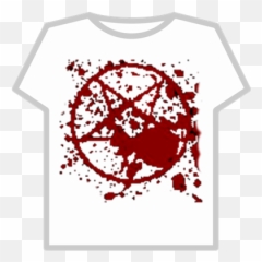 Splattered Bloody Pentagon - Girl T Shirt For Coloring Emoji