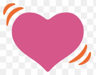 Beating Heart Emoji Clipart - Transparent Android Emojis Hearts