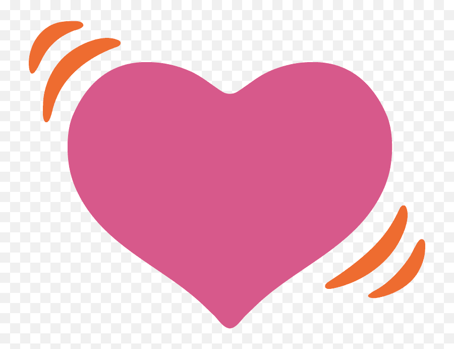 Beating Heart Emoji Clipart - Transparent Android Emojis Hearts,Google Heart Emoji