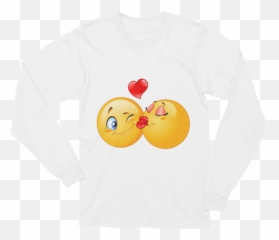 Unisex Kissing Emoji Long Sleeve T - Sweatshirt