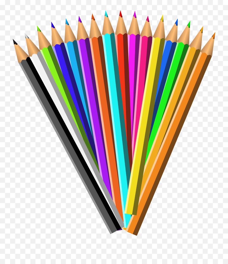 Pencil Transparent Clipart - Colored Pencils Clip Art Emoji,Emoji Pencils