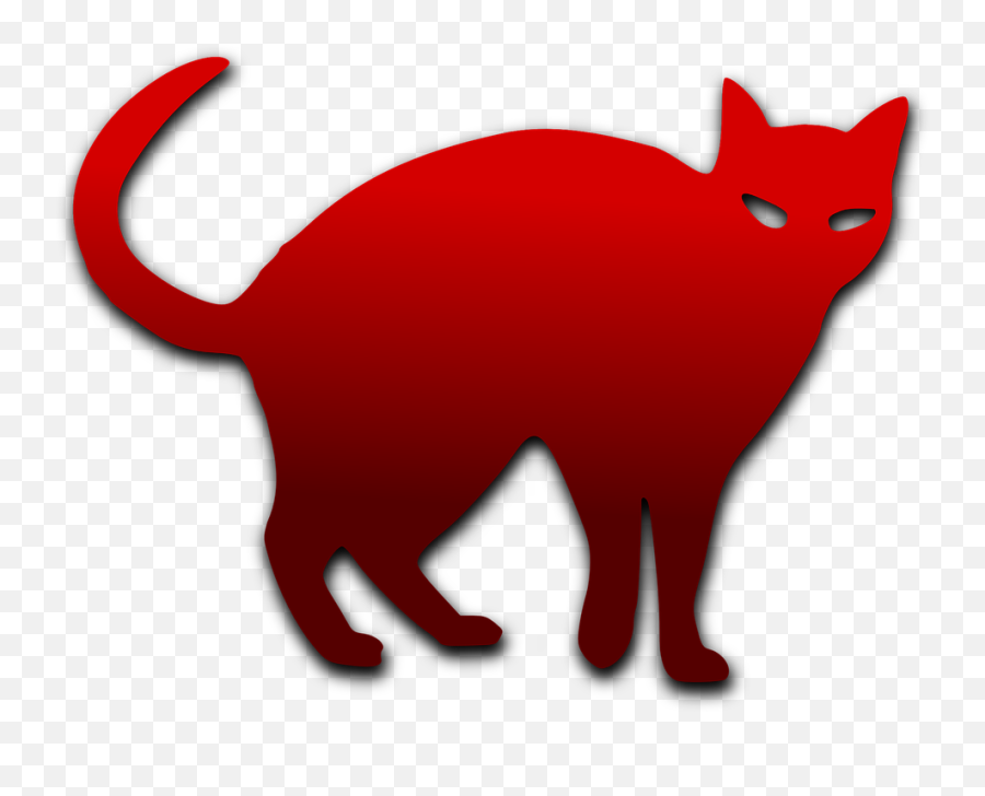 Free Angry Emoticon Vectors - Red Cat Silhouette Emoji,Music Note Emoji