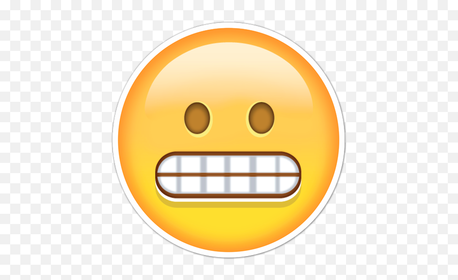 Motorbike Stickers Grinning Face With - Grimace Emoji,Smiling Eyes Emoji