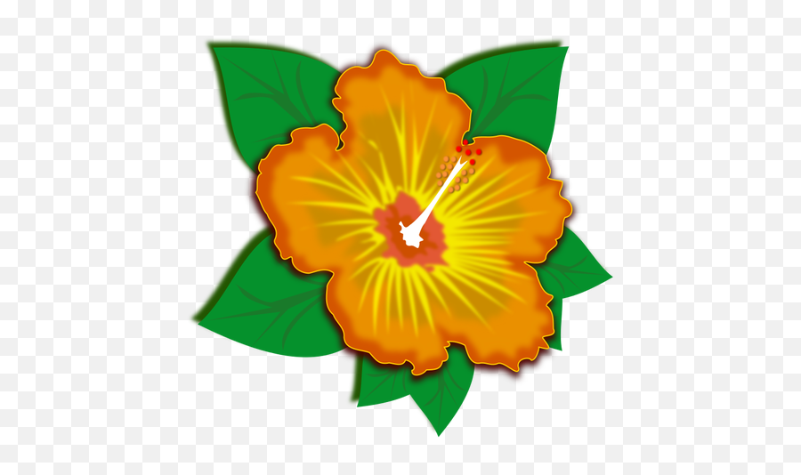 Orange Blüte Mit Grünen Blättern - Pink Spring Flower Clipart Emoji,Sandwich Emoji