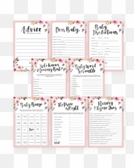 Girl Baby Shower Games Bundle Printable - Document Emoji