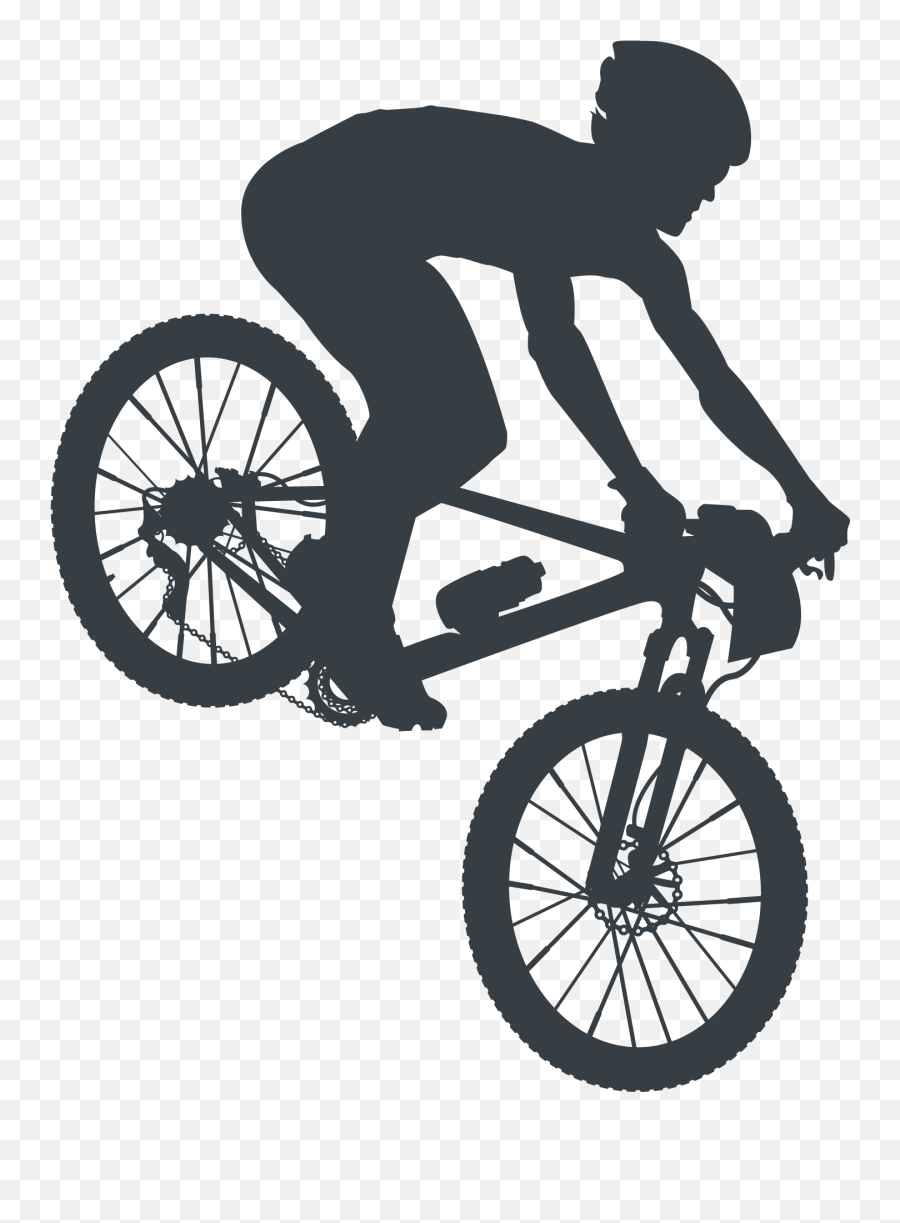 Cycling Mtb Mountainbike - Person Riding Bicycle Silhouette Emoji ...
