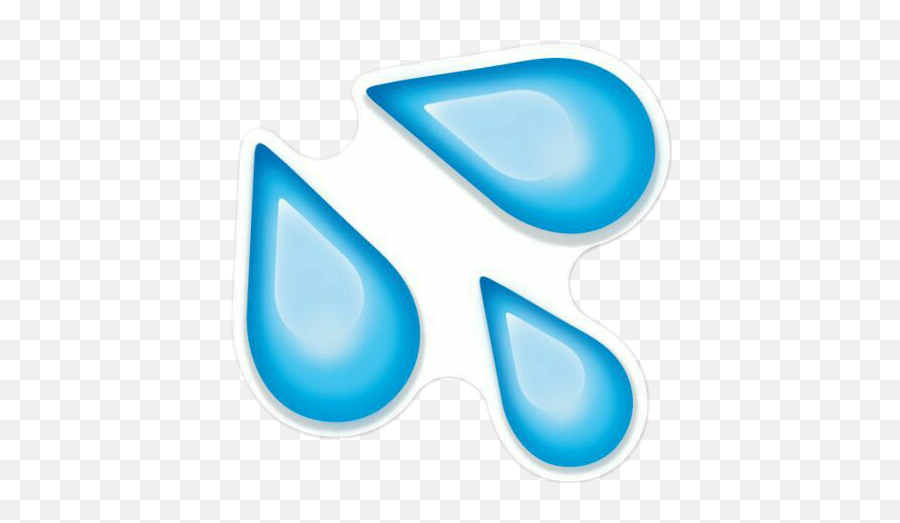 Emoji Stickers Tumblr Cute Water Blue - Squirt Emoji Png,Water Glass Emoji