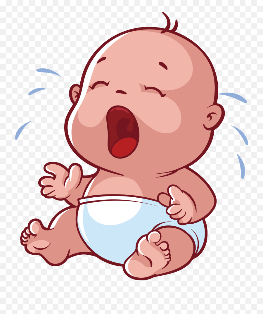 Baby Crying Cartoon Png - Crying Baby Clipart Emoji,Baby Crying Emoji