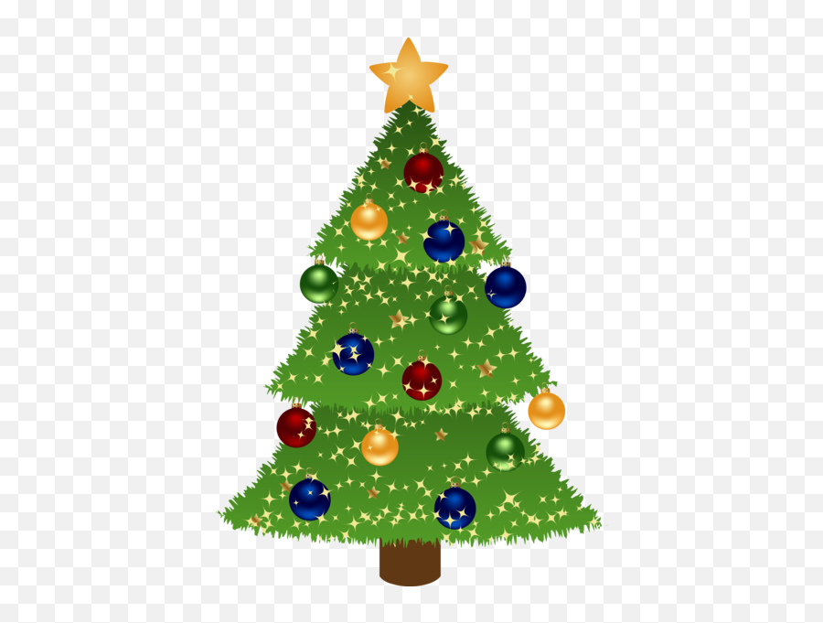 Christmas Tree Star Clipart - Big Christmas Tree Clip Art Emoji,Christmas Tree Emoji Transparent