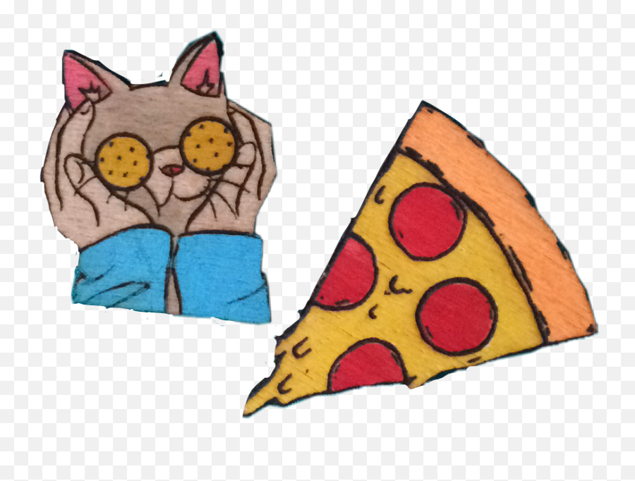 Cat Cute Pizza Food Animal Cool Emoji - Cartoon,Cool Cat Emoji