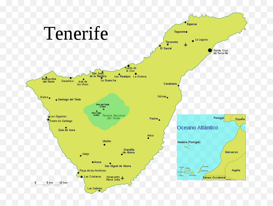 Teneriffa Map - Teneriffa Kartta Emoji,Emoji Zone