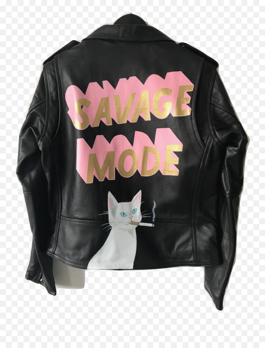 Savage Mode - Leather Jacket Emoji,Savage Emoji