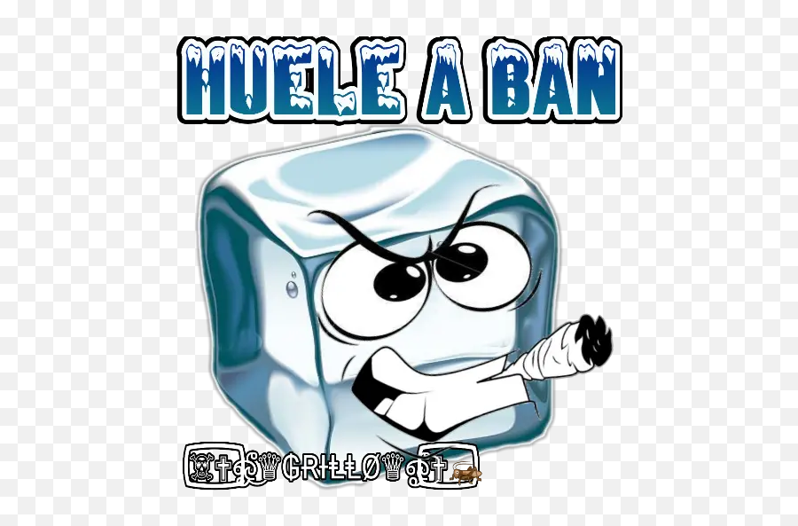 Ice Cube Sticker För Whatsapp - Cartoon Emoji,Ice Cube Emoji