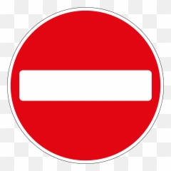 No Entry diag 616 - Sign Clipart Emoji