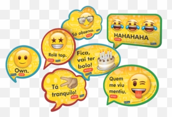Kit Placas Emoji - Plaquinhas De Aniversario