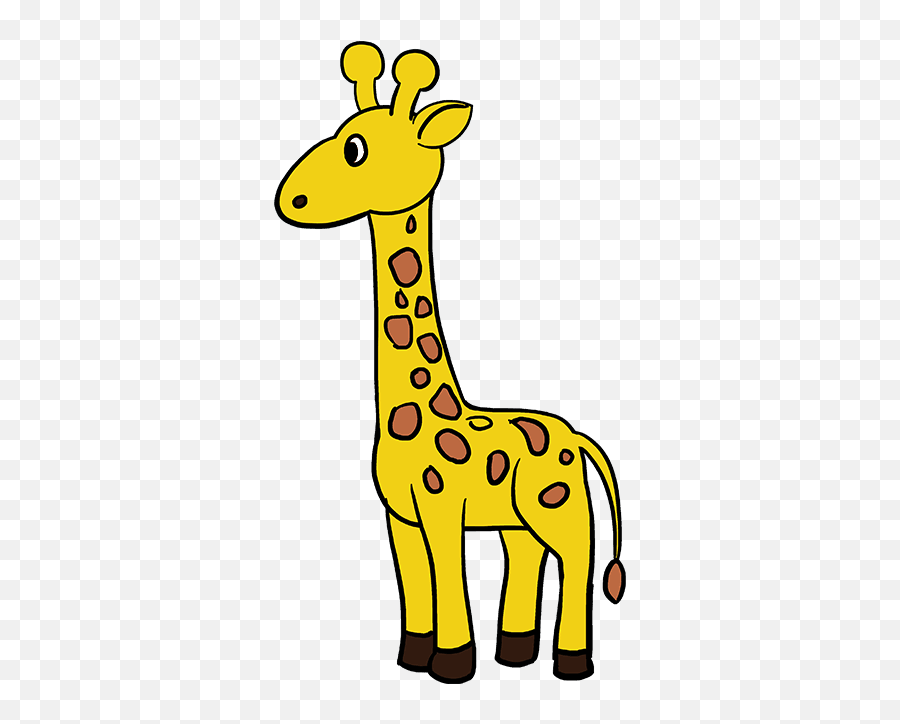 How To Draw A Giraffe - Cartoon Giraffe Drawing Emoji,Giraffe Emoji